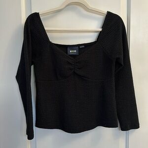 Women's Maeve (Anthropologie) Black Medium textured top